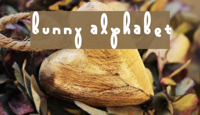 Bunny Alphabet Font examples