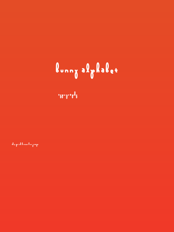 Bunny Alphabet Poster