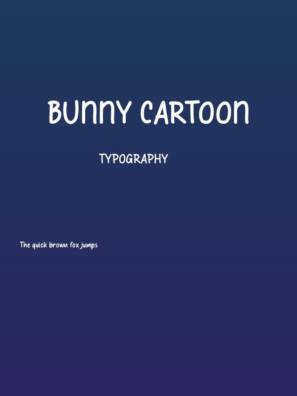 Bunny Cartoon Poster