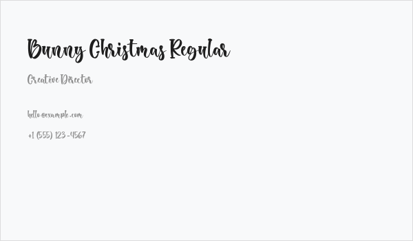 Bunny Christmas Regular Business Card