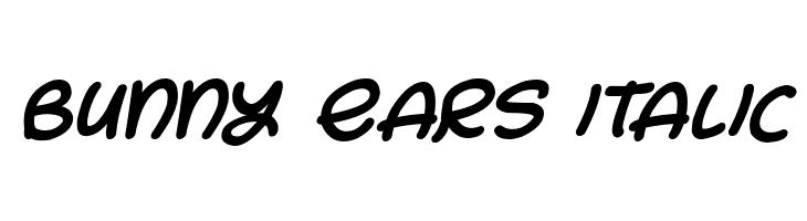 Bunny Ears Italic Font