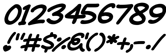 Bunny Ears Italic Font OTHER CHARS