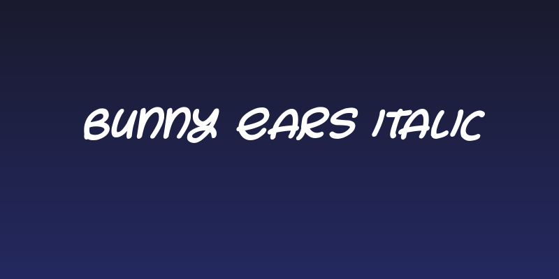 Bunny Ears Italic Social Header