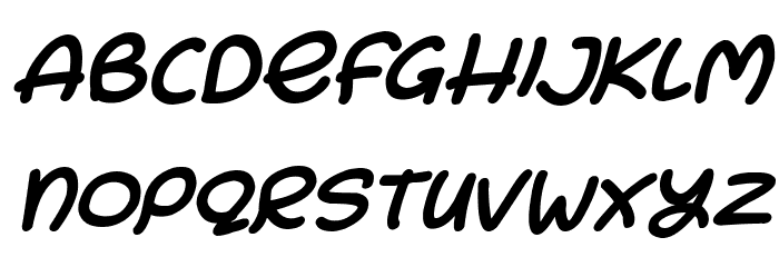 Bunny Ears Italic Font LOWERCASE
