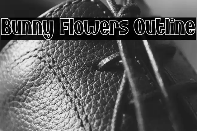 Bunny Flowers Outline Font examples