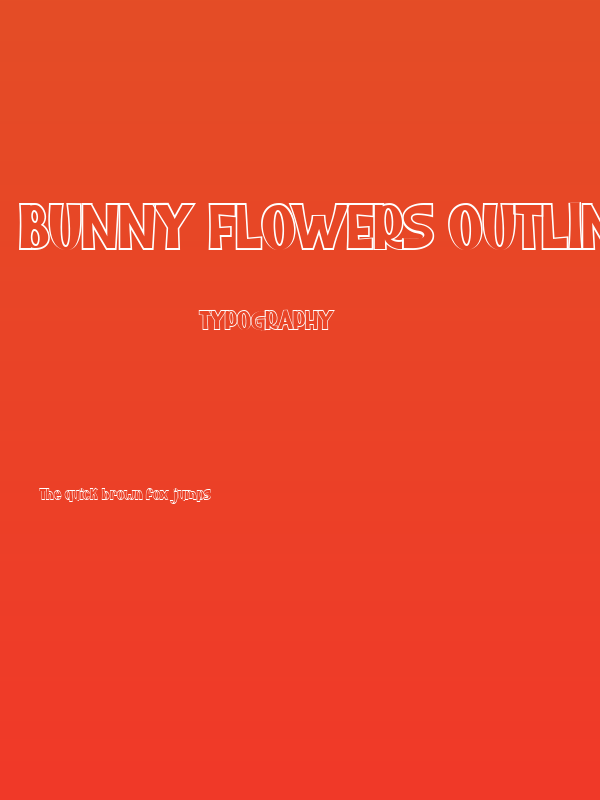Bunny Flowers Outline Poster