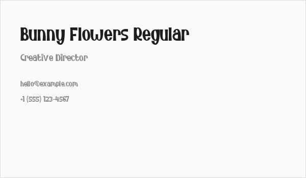 Bunny Flowers Regular Business Card