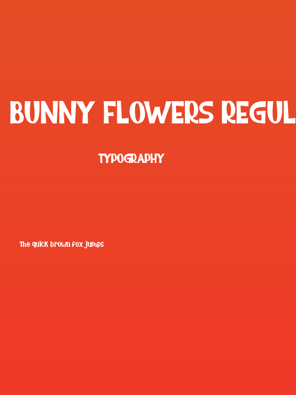 Bunny Flowers Regular Poster