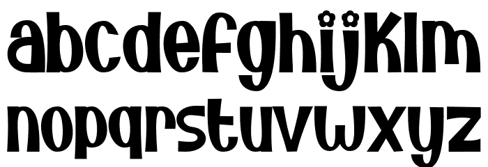 Bunny Flowers Regular Font LOWERCASE