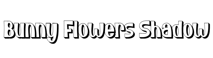 Bunny Flowers Shadow  Fuentes Gratis Descargar