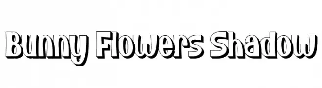 Bunny Flowers Shadow  Fuentes Gratis Descargar