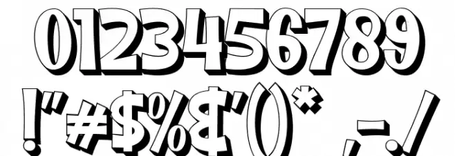 Bunny Flowers Shadow Font OTHER CHARS