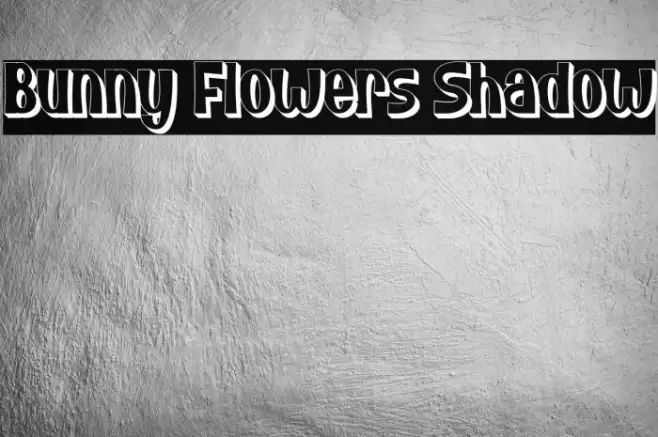 Bunny Flowers Shadow Font examples