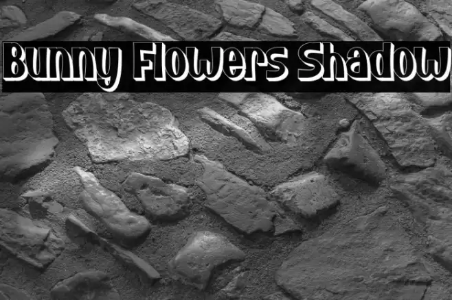 Bunny Flowers Shadow Font examples