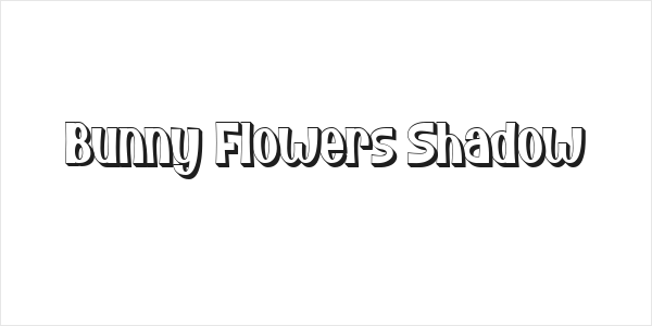 Bunny Flowers Shadow Logo