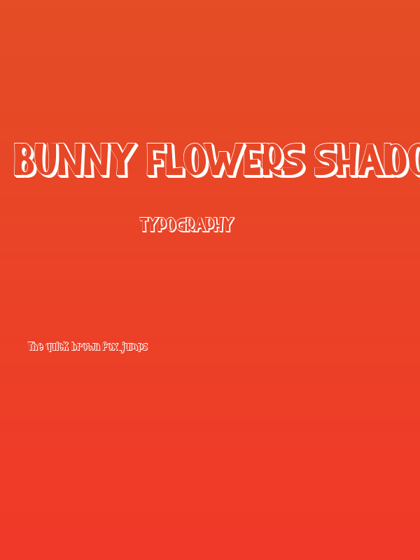 Bunny Flowers Shadow Poster