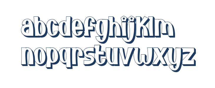 Bunny Flowers Shadow Lowercase