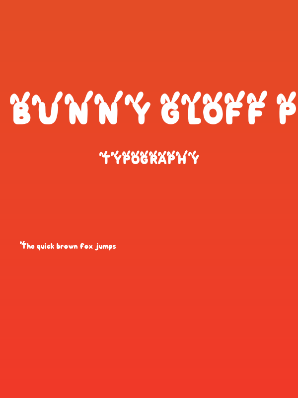 Bunny Gloff PERSONAL USE ONLY! Poster