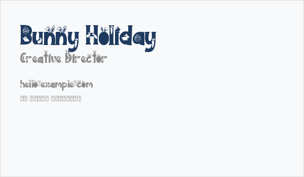 Bunny Holiday Business Card