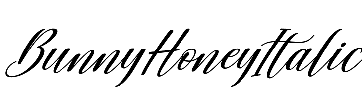 Bunny Honey Italic  免费字体下载