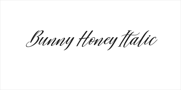 Bunny Honey Italic Logo