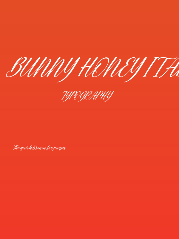 Bunny Honey Italic Poster