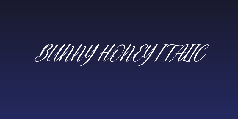 Bunny Honey Italic Social Header