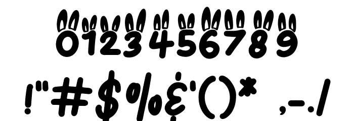 Bunny Hopper Ear Font OTHER CHARS