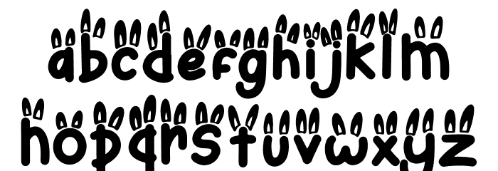 Bunny Hopper Ear Font LOWERCASE