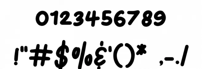 Bunny Hopper Font OTHER CHARS