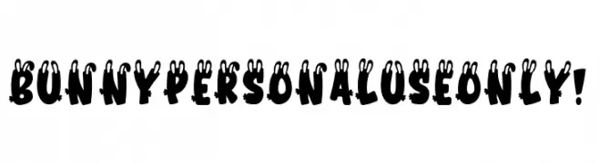 Bunny PERSONAL USE ONLY!  Frei Schriftart Herunterladen