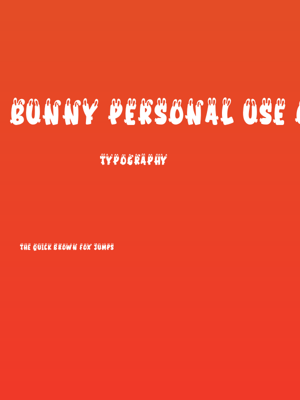 Bunny PERSONAL USE ONLY! Poster