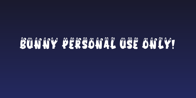 Bunny PERSONAL USE ONLY! Social Header