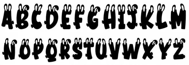 Bunny PERSONAL USE ONLY! Font LOWERCASE