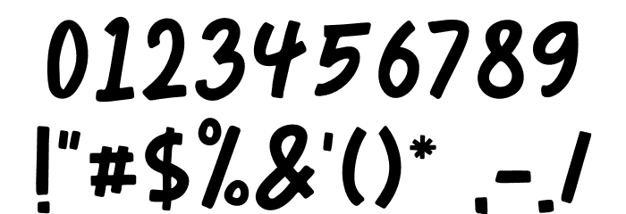 Bunny Runny Font OTHER CHARS