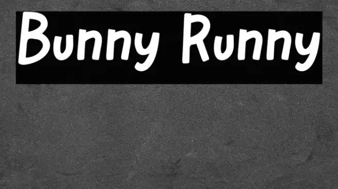 Bunny Runny Font examples