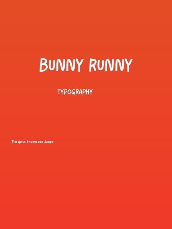 Bunny Runny Poster