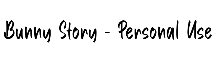 Bunny Story - Personal Use  les polices de caractères gratuit tlcharger