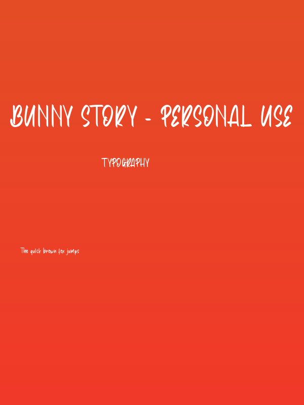 Bunny Story - Personal Use Poster