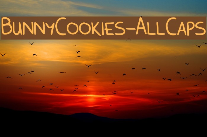 BunnyCookies-AllCaps Font examples