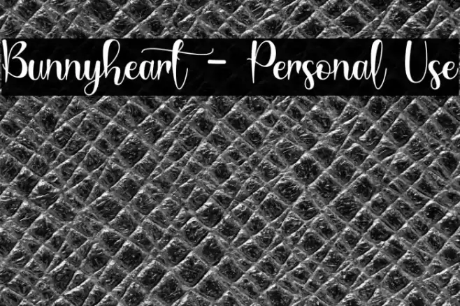 Bunnyheart - Personal Use Font examples