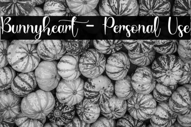 Bunnyheart - Personal Use Font examples