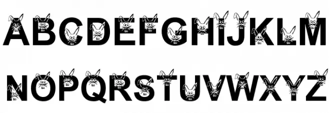 Bunnywunny Fonte MAIÚSCULAS