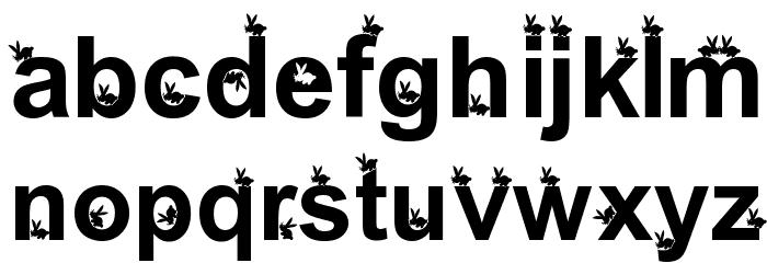 Bunnywunny Font LOWERCASE