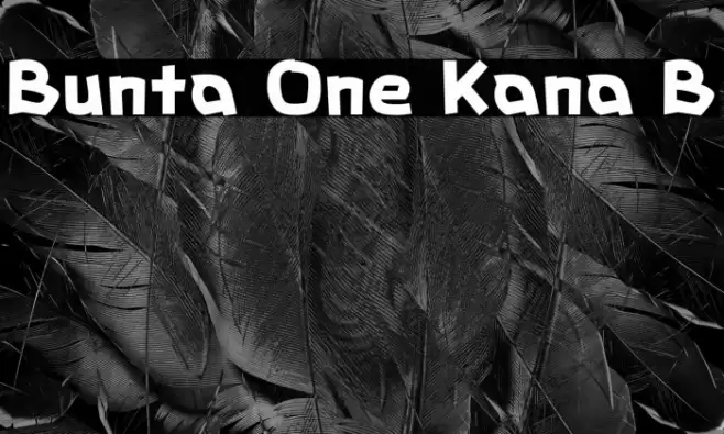 Bunta One Kana B Schriftart examples
