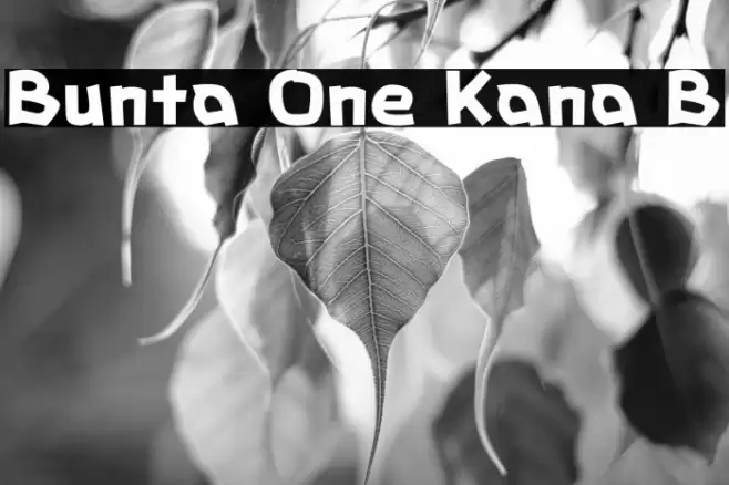 Bunta One Kana B Schriftart examples