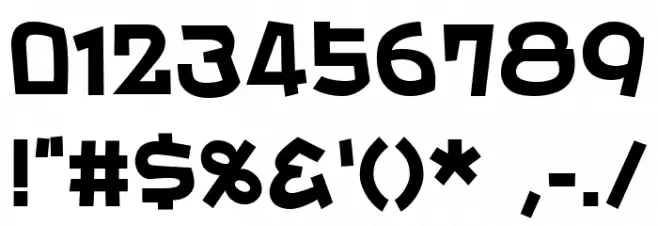 Bunta One Kana DB Font OTHER CHARS