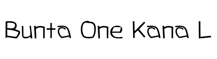 Bunta One Kana L  font caratteri gratis
