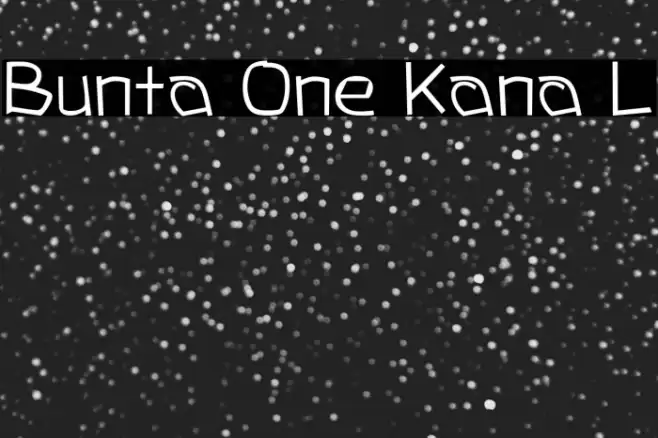 Bunta One Kana L Schriftart examples
