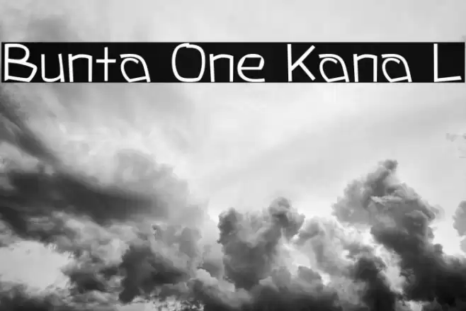 Bunta One Kana L Schriftart examples